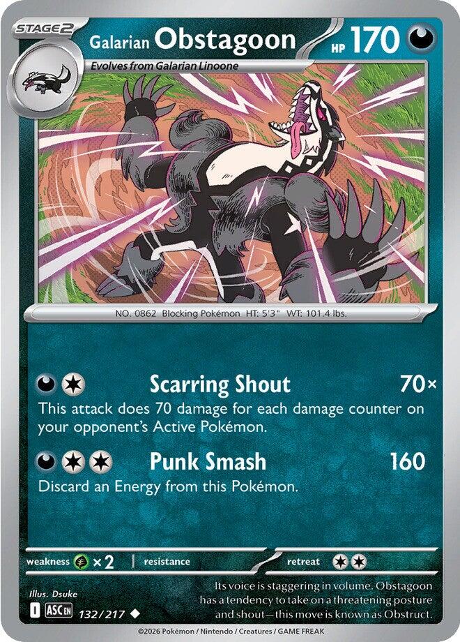 Galarian Obstagoon (132/217) [Mega Evolution: Ascended Heroes] | Good Games Morley