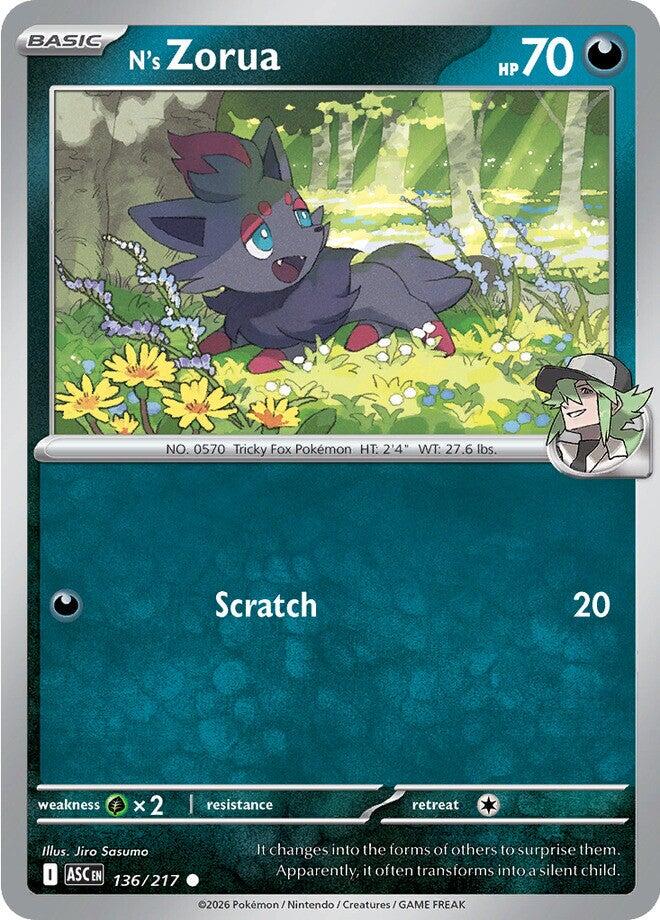 N's Zorua (136/217) [Mega Evolution: Ascended Heroes] | Good Games Morley
