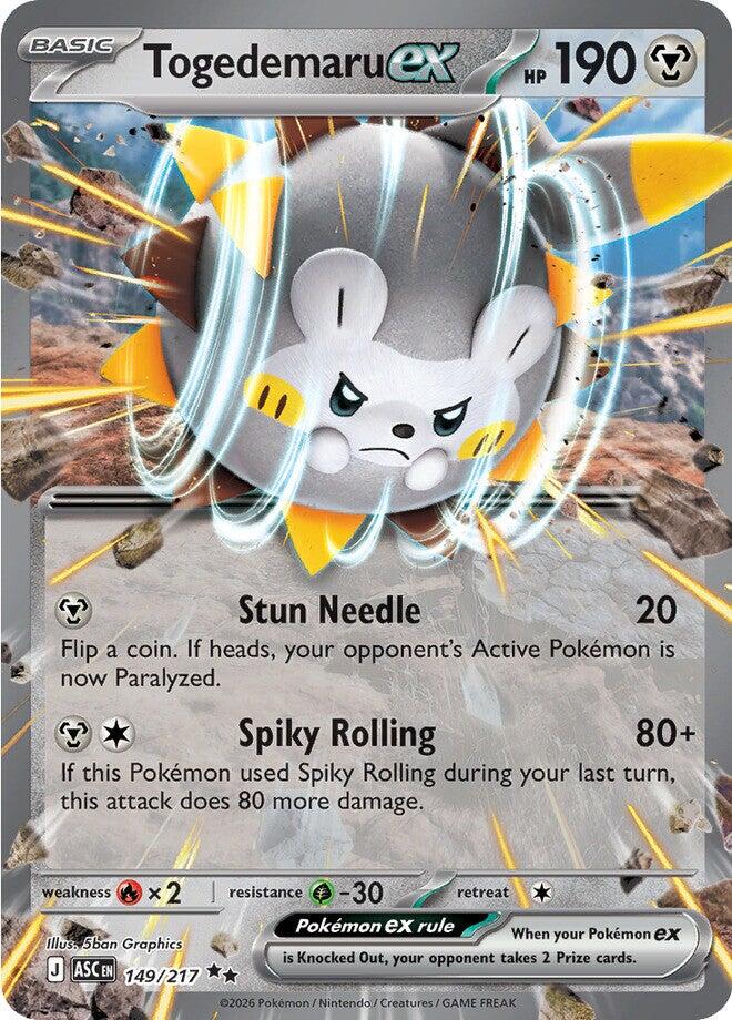 Togedemaru ex (149/217) [Mega Evolution: Ascended Heroes] | Good Games Morley