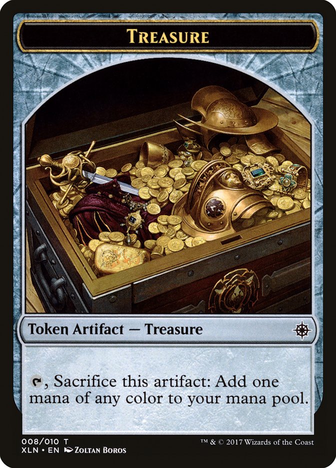 Vampire // Treasure Double-Sided Token [Ixalan Tokens] | Good Games Morley