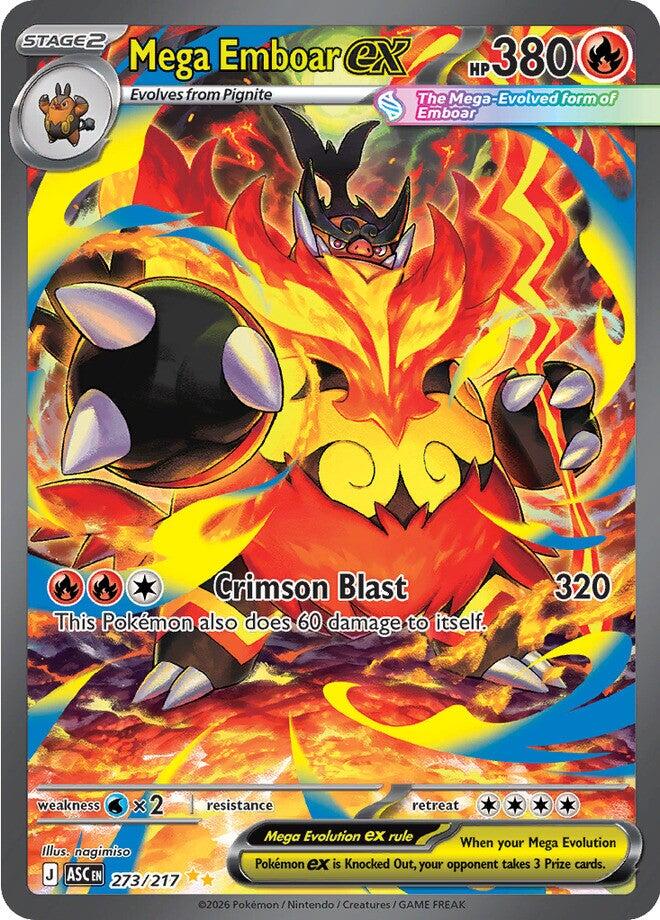 Mega Emboar ex (273/217) [Mega Evolution: Ascended Heroes] | Good Games Morley