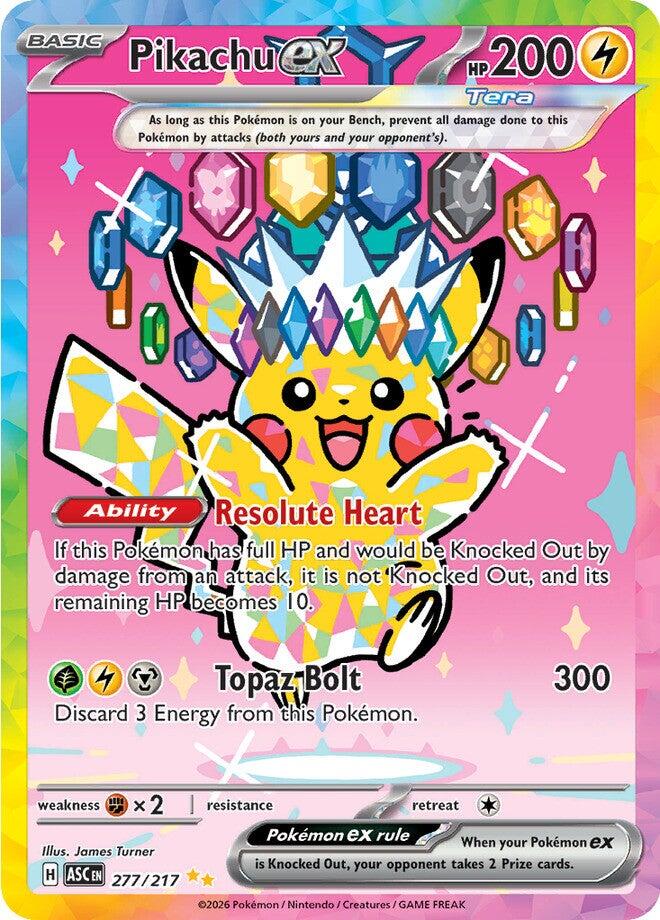 Pikachu ex (277/217) [Mega Evolution: Ascended Heroes] | Good Games Morley