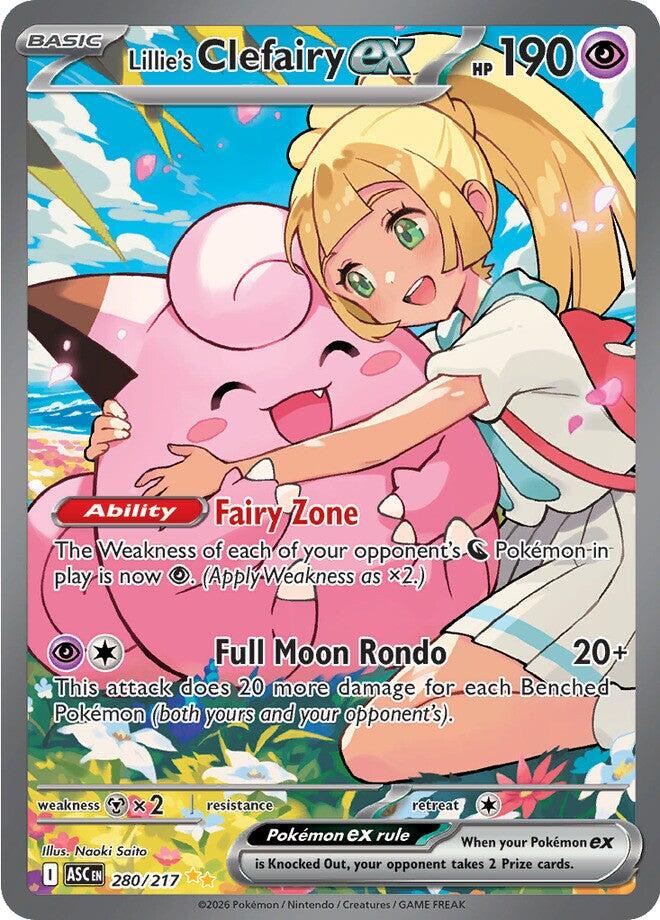 Lillie's Clefairy ex (280/217) [Mega Evolution: Ascended Heroes] | Good Games Morley