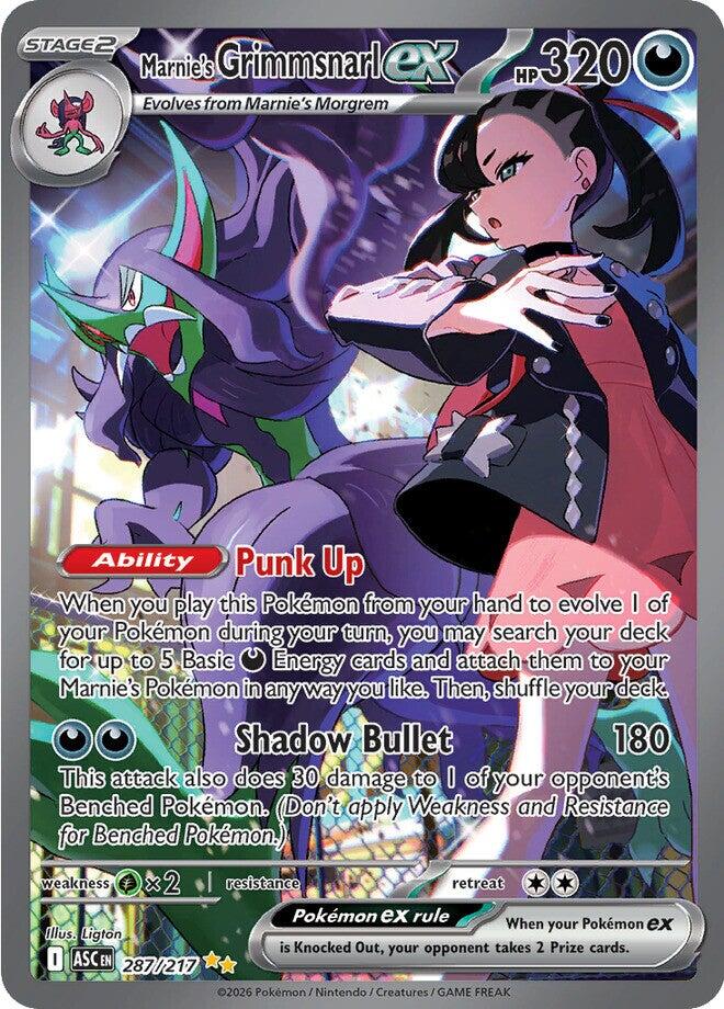 Marnie's Grimmsnarl ex (287/217) [Mega Evolution: Ascended Heroes] | Good Games Morley