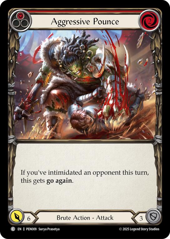 Aggressive Pounce (Red) (Regular) [PEN009] (Compendium of Rathe) | Good Games Morley