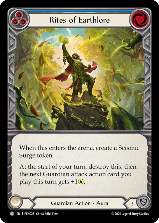 Rites Of Earthlore (Blue) (Rainbow Foil) [PEN028] (Compendium of Rathe)  Rainbow Foil | Good Games Morley