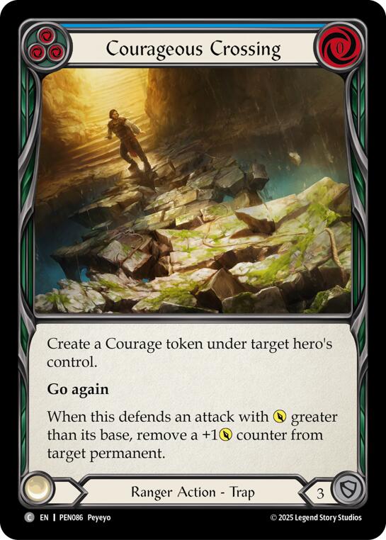 Courageous Crossing (Blue) (Regular) [PEN086] (Compendium of Rathe) | Good Games Morley