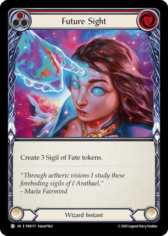 Future Sight (Red) (Rainbow Foil) [PEN117] (Compendium of Rathe)  Rainbow Foil | Good Games Morley