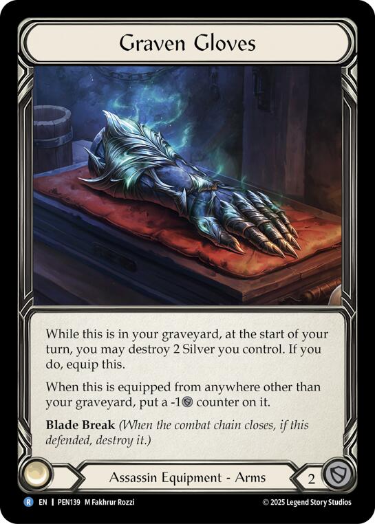 Graven Gloves [PEN139] (Compendium of Rathe)  Cold Foil | Good Games Morley