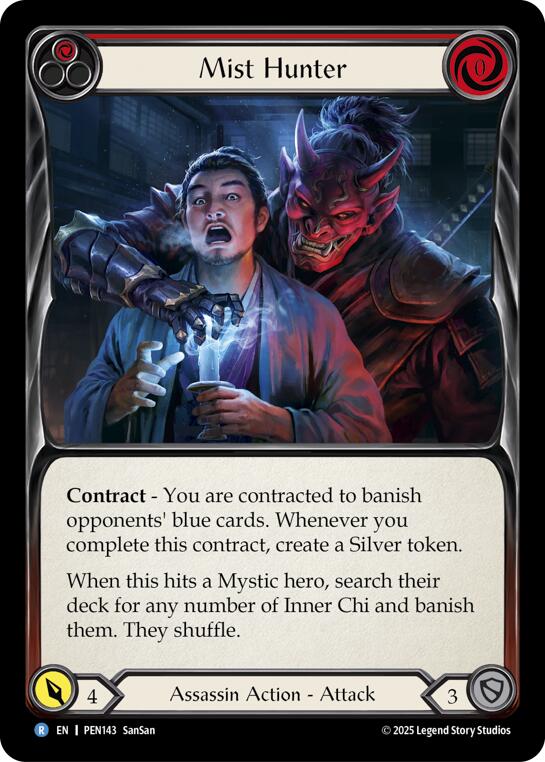 Mist Hunter (Red) (Rainbow Foil) [PEN143] (Compendium of Rathe)  Rainbow Foil | Good Games Morley
