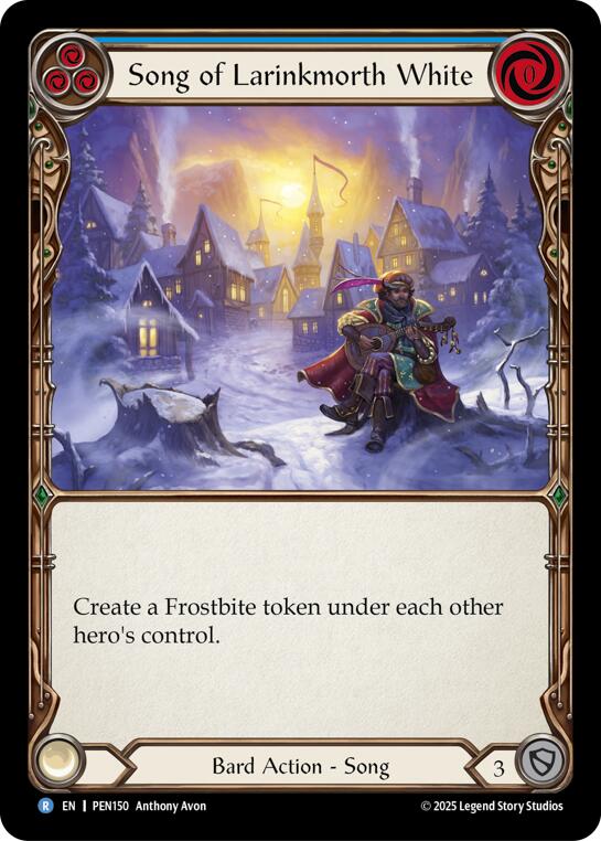 Song Of Larinkmorth White (Blue) (Rainbow Foil) [PEN150] (Compendium of Rathe)  Rainbow Foil | Good Games Morley