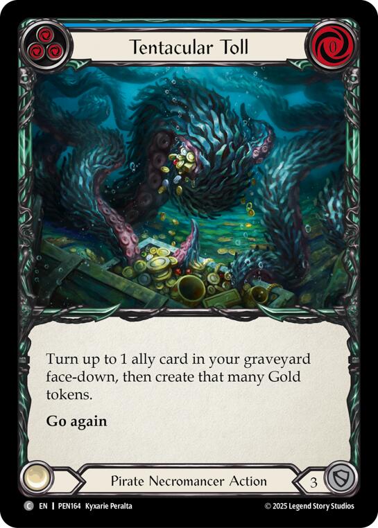 Tentacular Toll (Blue) (Rainbow Foil) [PEN164] (Compendium of Rathe)  Rainbow Foil | Good Games Morley