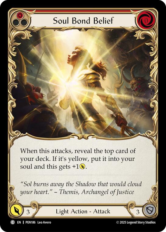 Soul Bond Belief (Red) (Regular) [PEN186] (Compendium of Rathe) | Good Games Morley