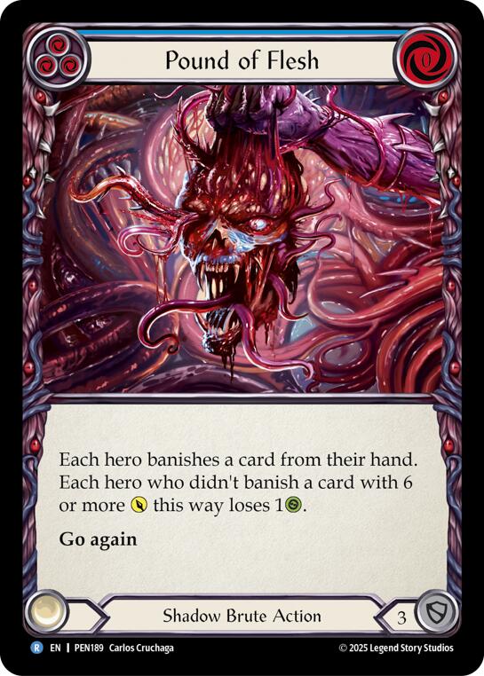 Pound Of Flesh (Blue) (Rainbow Foil) [PEN189] (Compendium of Rathe)  Rainbow Foil | Good Games Morley