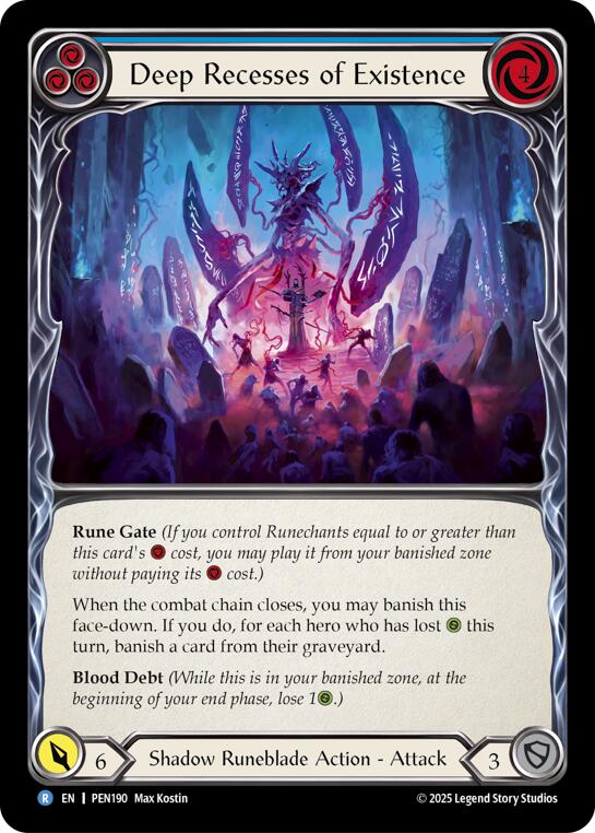 Deep Recesses Of Existence (Blue) (Rainbow Foil) [PEN190] (Compendium of Rathe)  Rainbow Foil | Good Games Morley