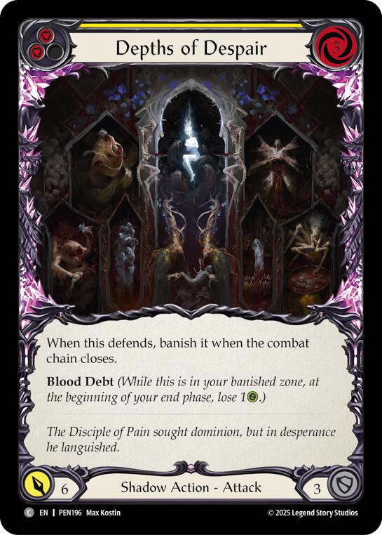 Depths Of Despair (Yellow) (Rainbow Foil) [PEN196] (Compendium of Rathe)  Rainbow Foil | Good Games Morley