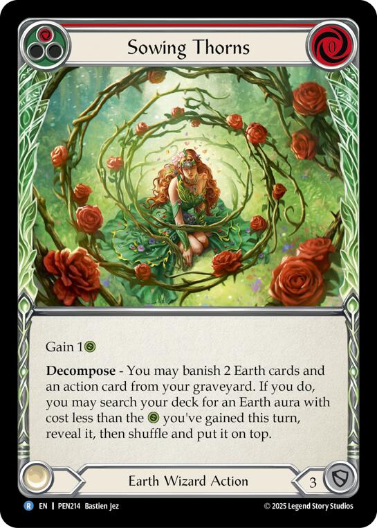 Sowing Thorns (Red) (Rainbow Foil) [PEN214] (Compendium of Rathe)  Rainbow Foil | Good Games Morley