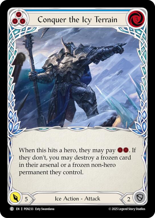 Conquer The Icy Terrain (Blue) (Regular) [PEN233] (Compendium of Rathe) | Good Games Morley
