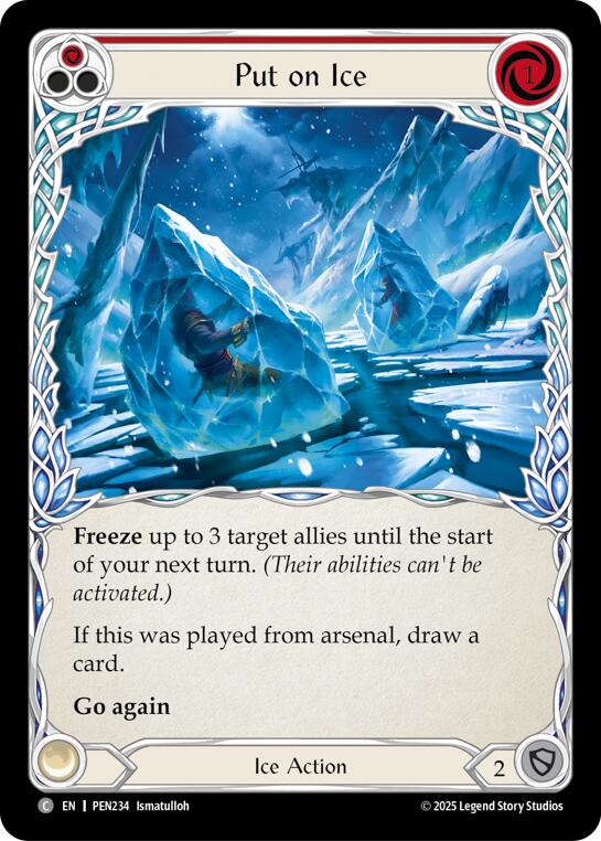 Put On Ice (Red) (Rainbow Foil) [PEN234] (Compendium of Rathe)  Rainbow Foil | Good Games Morley