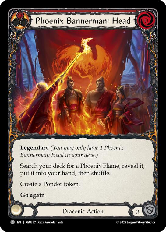 Phoenix Bannerman Head (Red) (Regular) [PEN257] (Compendium of Rathe) | Good Games Morley