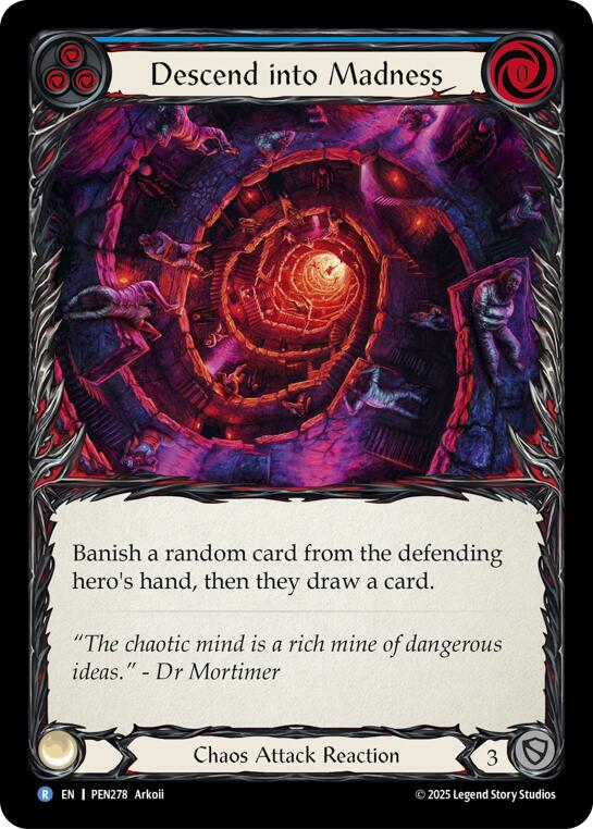 Descend Into Madness (Blue) (Regular) [PEN278] (Compendium of Rathe) | Good Games Morley