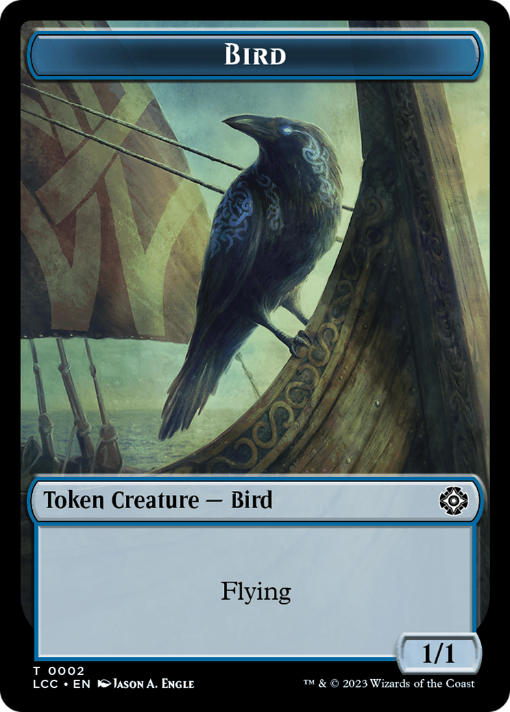 Bird // Merfolk (0003) Double-Sided Token [The Lost Caverns of Ixalan Commander Tokens] | Good Games Morley