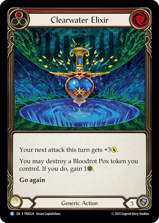 Clearwater Elixir (Red) (Rainbow Foil) [PEN324] (Compendium of Rathe)  Rainbow Foil | Good Games Morley