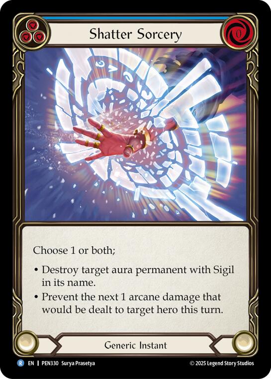 Shatter Sorcery (Blue) (Rainbow Foil) [PEN330] (Compendium of Rathe)  Rainbow Foil | Good Games Morley