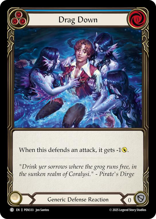 Drag Down (Blue) (Regular) [PEN333] (Compendium of Rathe) | Good Games Morley