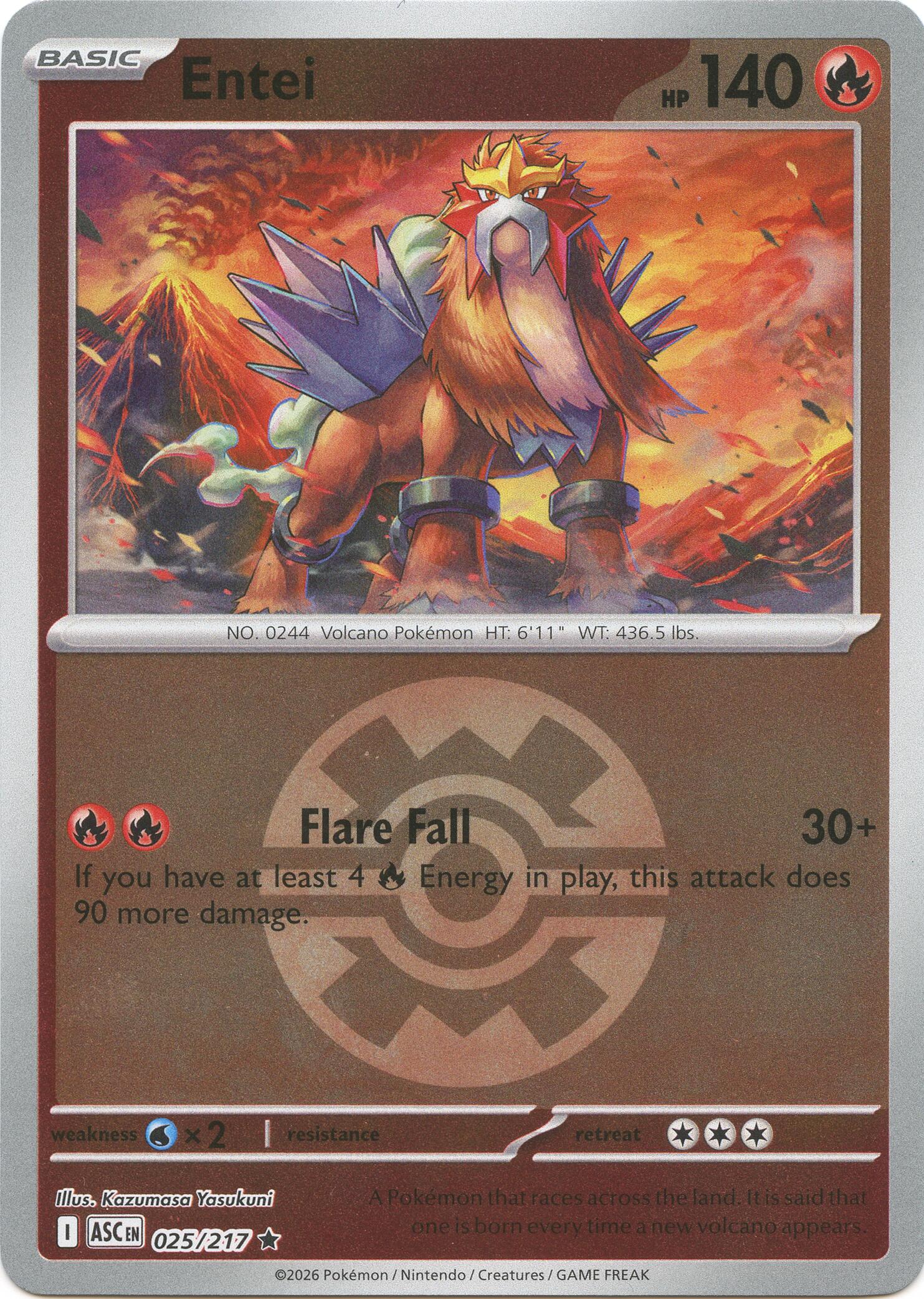 Entei (025/217) (Quick Ball) [Mega Evolution: Ascended Heroes] | Good Games Morley