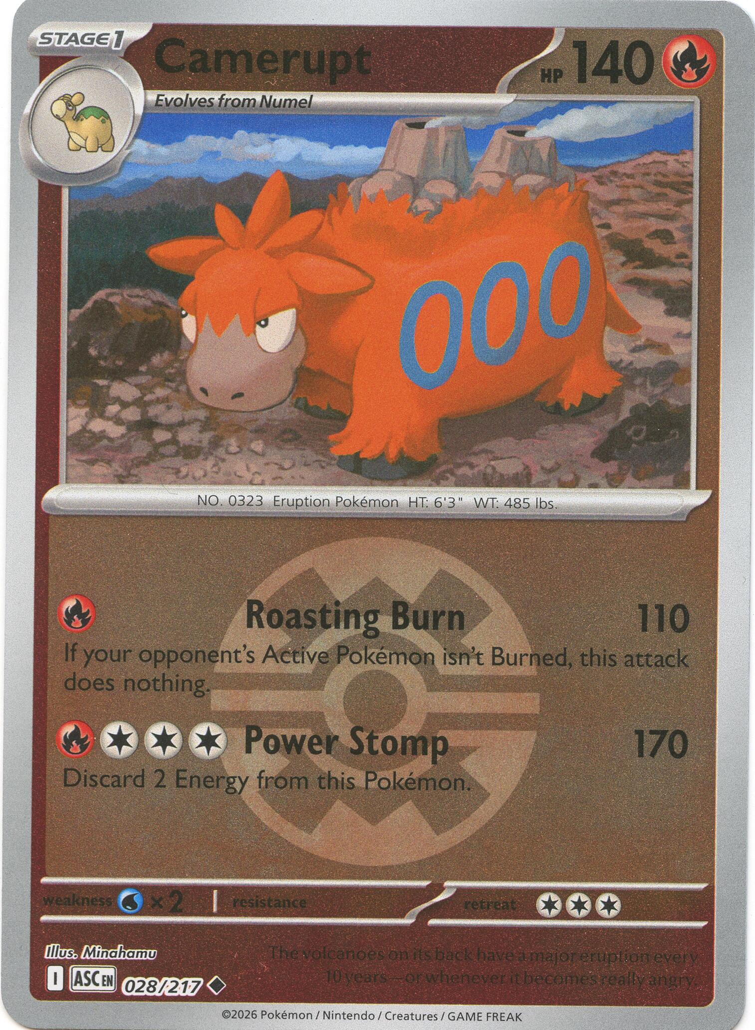 Camerupt (028/217) (Quick Ball) [Mega Evolution: Ascended Heroes] | Good Games Morley