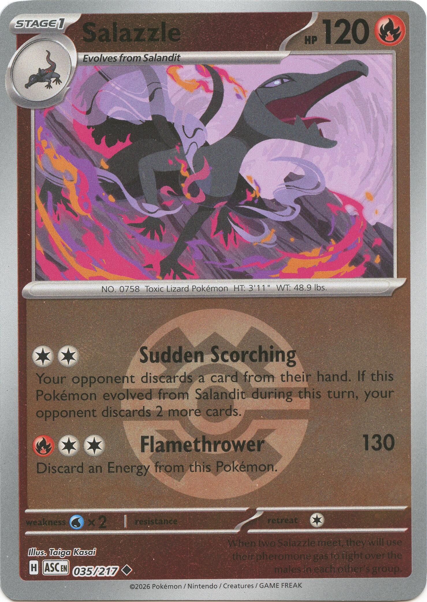 Salazzle (035/217) (Quick Ball) [Mega Evolution: Ascended Heroes] | Good Games Morley