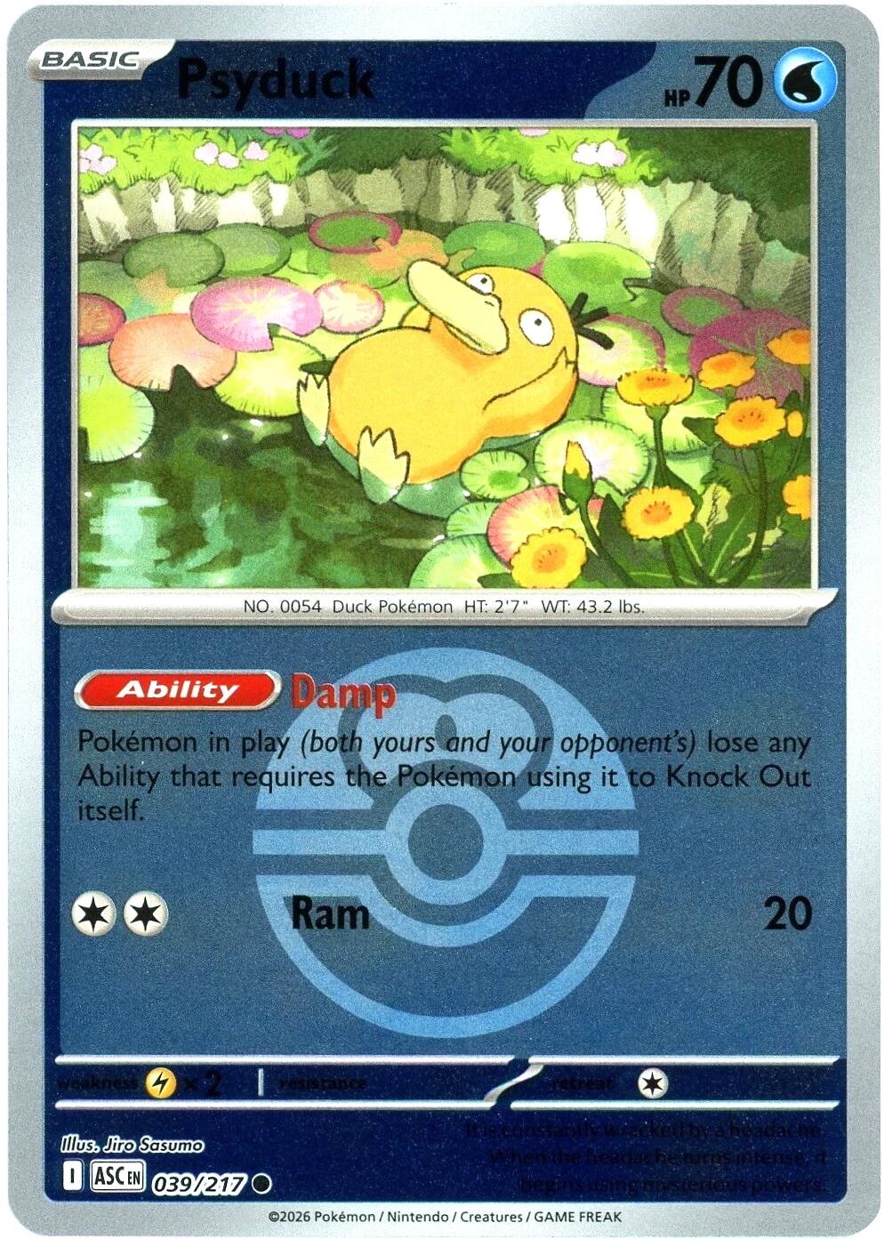 Psyduck (039/217) (Love Ball) [Mega Evolution: Ascended Heroes] | Good Games Morley