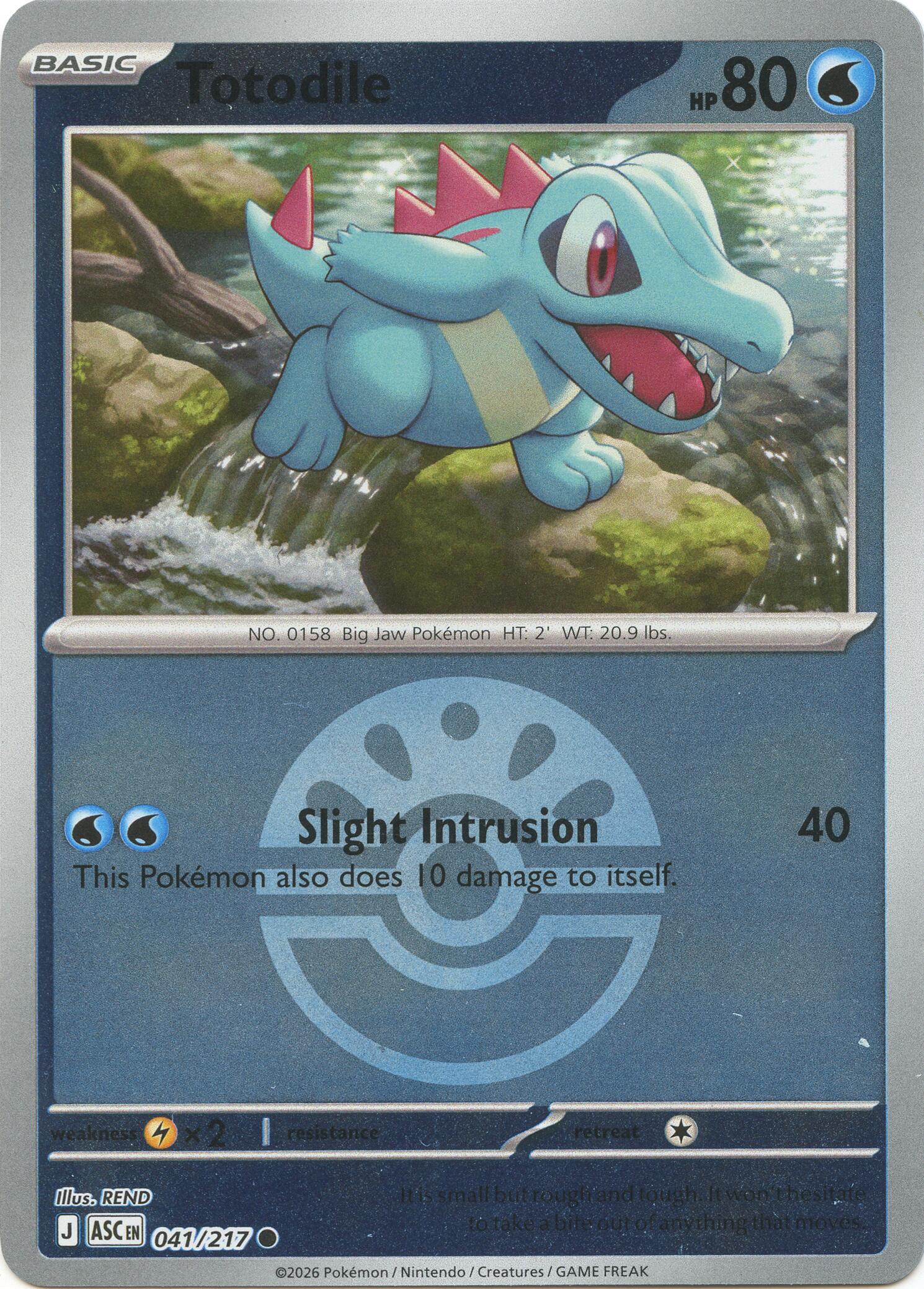Totodile (041/217) (Friend Ball) [Mega Evolution: Ascended Heroes] | Good Games Morley