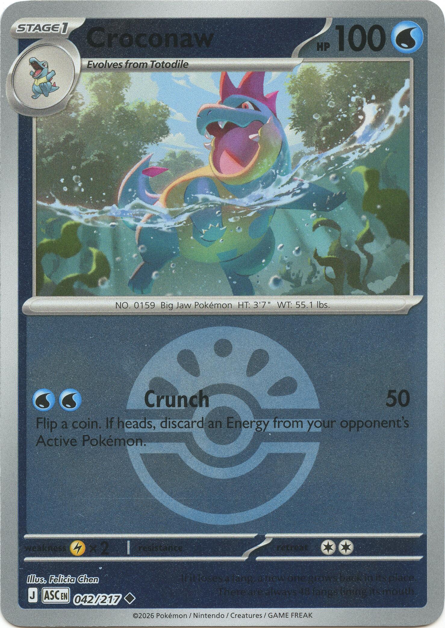 Croconaw (042/217) (Friend Ball) [Mega Evolution: Ascended Heroes] | Good Games Morley