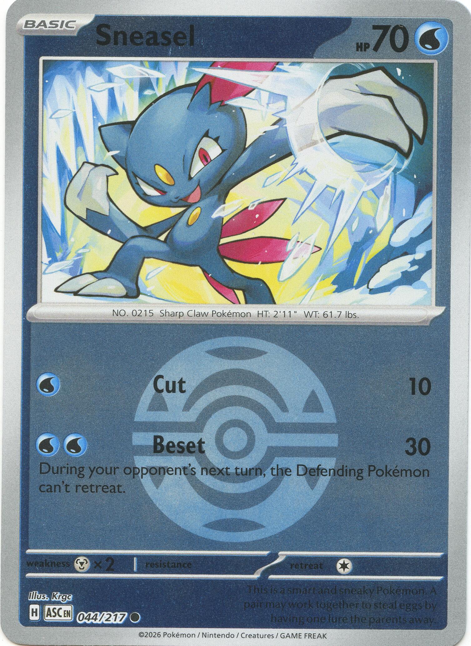 Sneasel (044/217) (Dusk Ball) [Mega Evolution: Ascended Heroes] | Good Games Morley