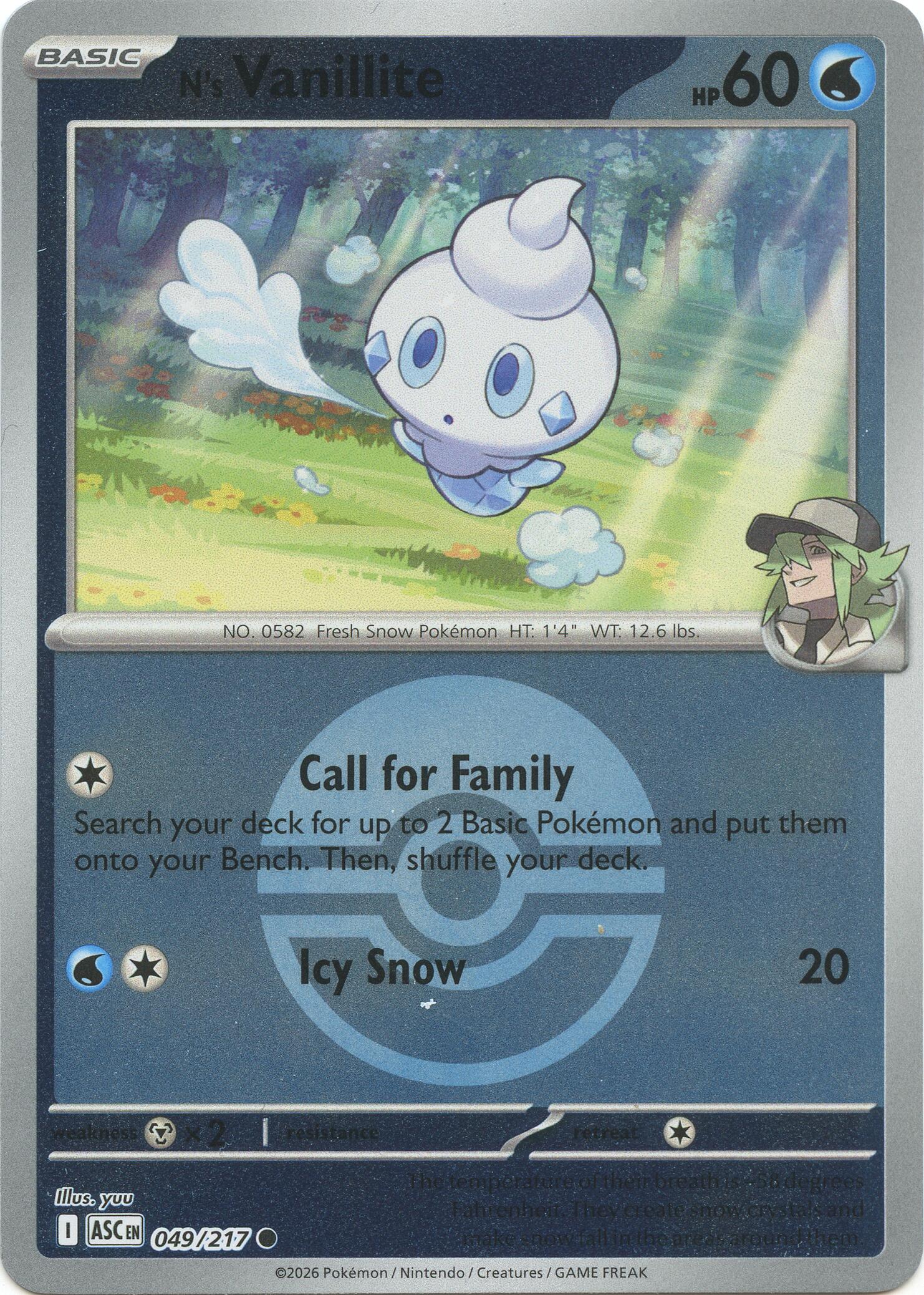 N's Vanillite (049/217) (Poke Ball) [Mega Evolution: Ascended Heroes] | Good Games Morley