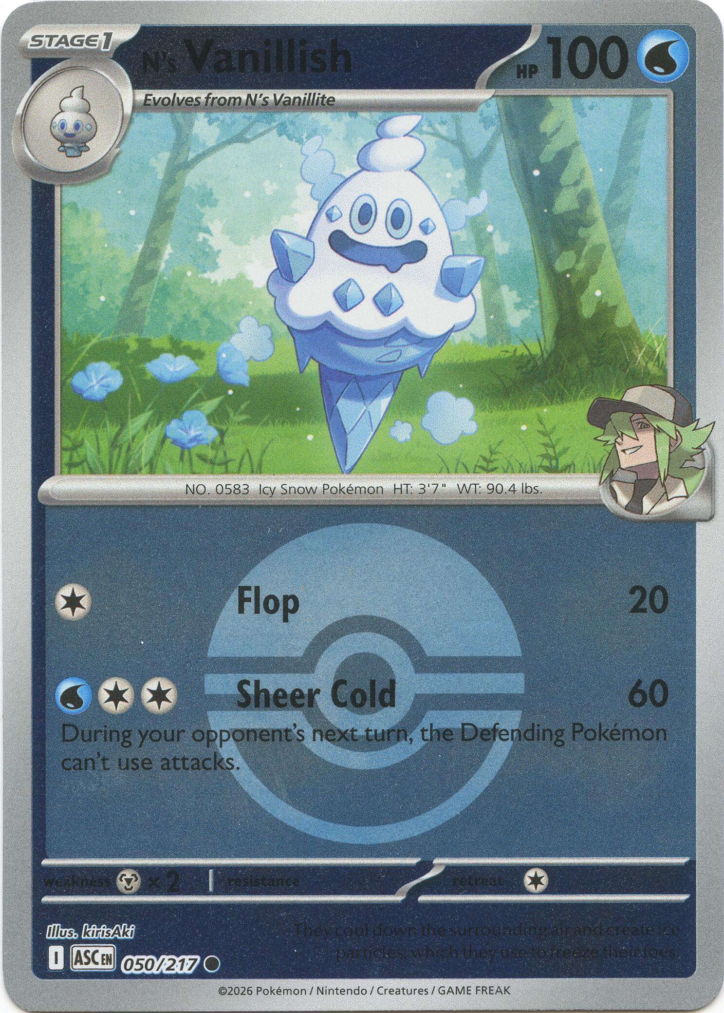 N's Vanillish (050/217) (Poke Ball) [Mega Evolution: Ascended Heroes] | Good Games Morley