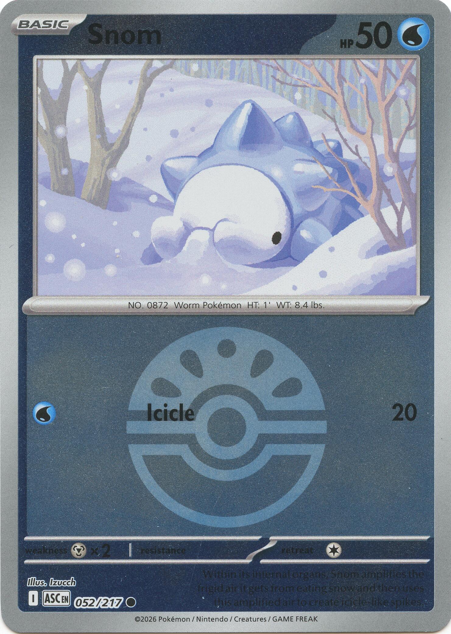 Snom (052/217) (Friend Ball) [Mega Evolution: Ascended Heroes] | Good Games Morley
