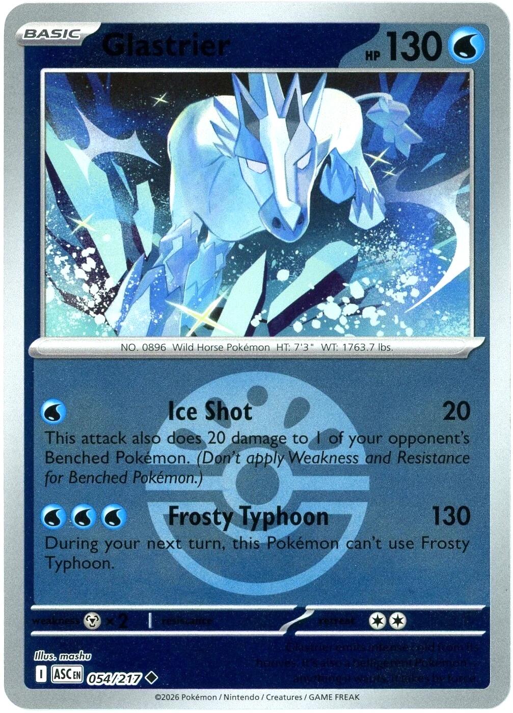 Glastrier (054/217) (Friend Ball) [Mega Evolution: Ascended Heroes] | Good Games Morley
