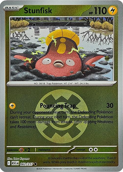 Stunfisk (062/217) (Quick Ball) [Mega Evolution: Ascended Heroes] | Good Games Morley