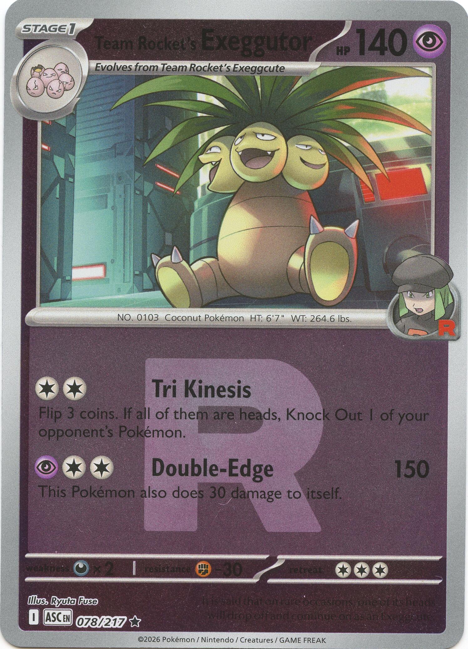 Team Rocket's Exeggutor (078/217) (Team Rocket) [Mega Evolution: Ascended Heroes] | Good Games Morley