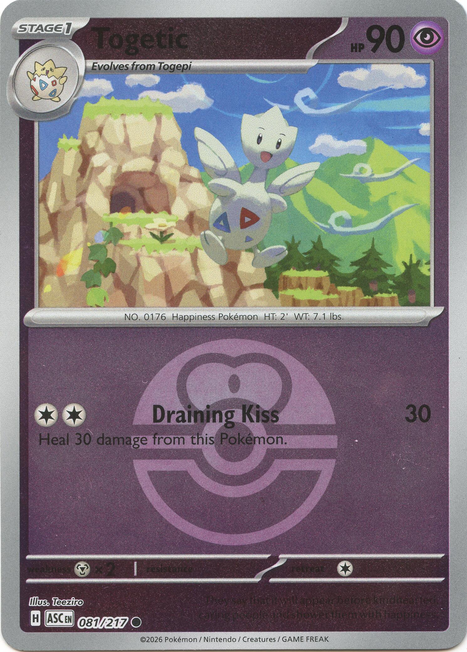 Togetic (081/217) (Love Ball) [Mega Evolution: Ascended Heroes] | Good Games Morley