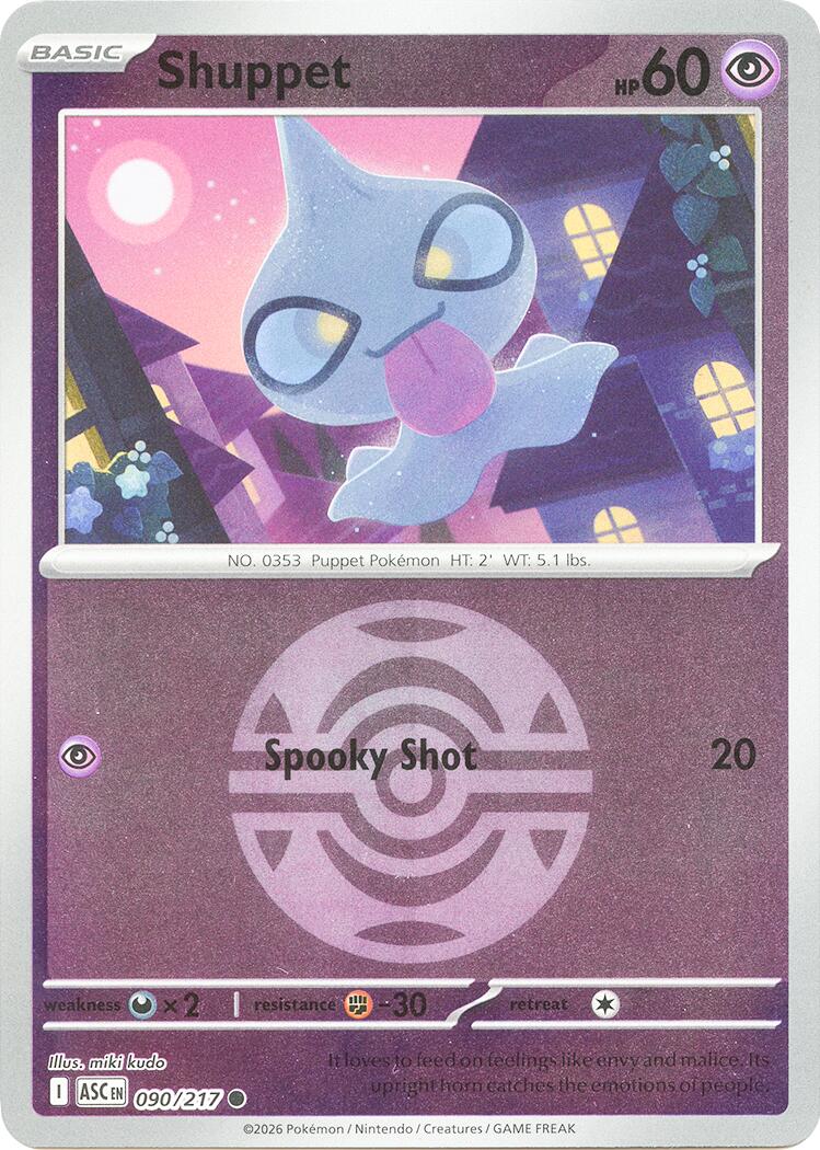 Shuppet (090/217) (Dusk Ball) [Mega Evolution: Ascended Heroes] | Good Games Morley
