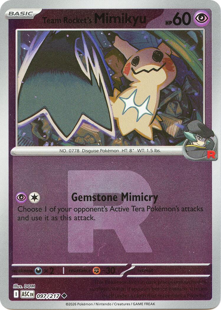 Team Rocket's Mimikyu (097/217) (Team Rocket) [Mega Evolution: Ascended Heroes] | Good Games Morley