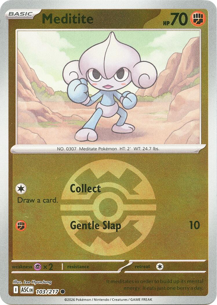Meditite (103/217) (Quick Ball) [Mega Evolution: Ascended Heroes] | Good Games Morley