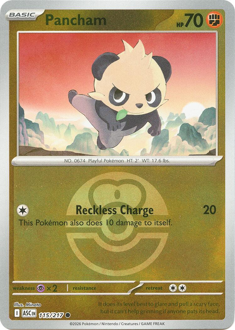 Pancham (115/217) (Love Ball) [Mega Evolution: Ascended Heroes] | Good Games Morley