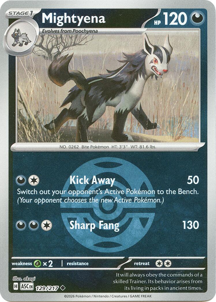 Mightyena (129/217) (Dusk Ball) [Mega Evolution: Ascended Heroes] | Good Games Morley