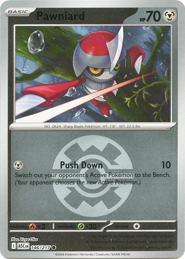 Pawniard (146/217) (Quick Ball) [Mega Evolution: Ascended Heroes] | Good Games Morley
