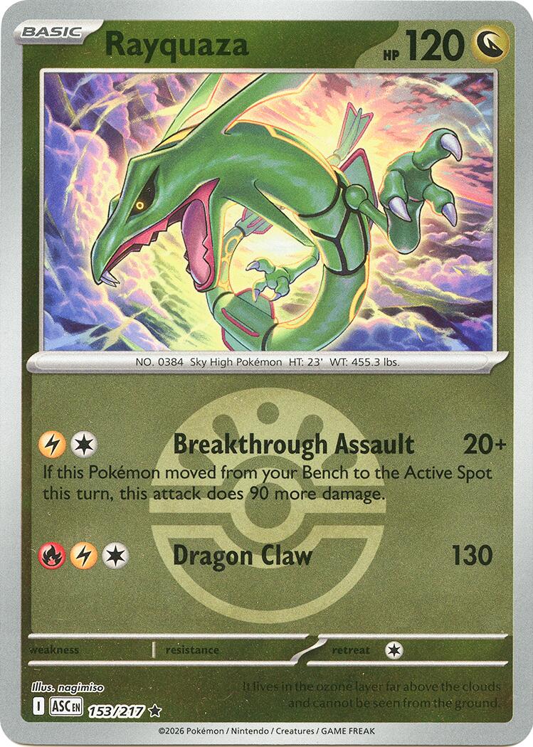 Rayquaza (153/217) (Friend Ball) [Mega Evolution: Ascended Heroes] | Good Games Morley